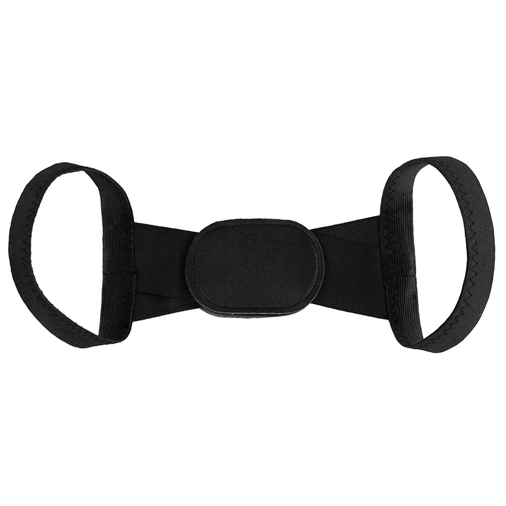 1PC Black Posture Corrector for Men and Women - Bionic System Back Brace Adjustable Upper Back Support Shoulder Posture Brace, Back Straightener Neck Pain Relief