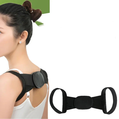 1PC White Posture Corrector for Men and Women - Bionic System Back Brace Adjustable Upper Back Support Shoulder Posture Brace, Back Straightener Neck Pain Relief