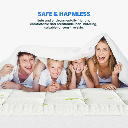 MCQ 400G Bamboo Viscose Mattress Topper Ultra Soft Pillow Top Mattress Pad with Stretchable Pockets Breathable Cooling Topper